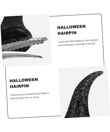 minkissy 1 Set 2 Pairs Horn Hairpin Baby Girl Accessories Devil Hair Clips Glitter Halloween Hair Clips Halloween Bag Xmas Hair Clips Horror Hair Clips Props Plastic Universal Men and Women - Buy Online on GoSupps.com