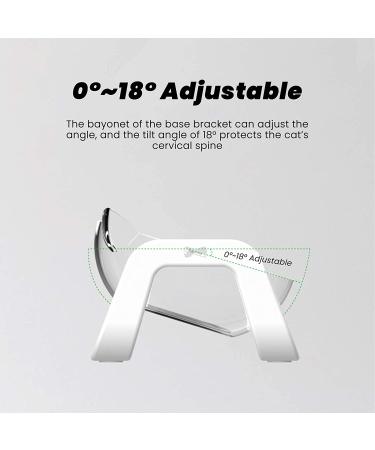 Laifug Elevated Double Cat Dog Bowls - Tilted Cat Food Bowl with Stand | Food Grade Material, Nonslip Design | For Cats and Small Dogs | Blue - Buy Online on GoSupps.com