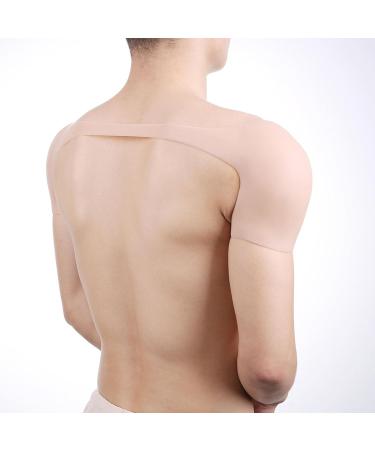 Breathable Removable Silicone Shoulder Pad for Men & Women - Soft Drop Proof Daily Wear - White Skin Colour (L - Buy Online on GoSupps.com