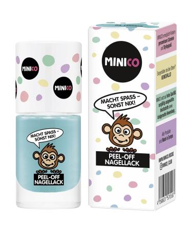 Minico Premium Children Nailack Turquoise deductible dermatological-tested child-friendly sustainable vegan water base peel-off can be removed