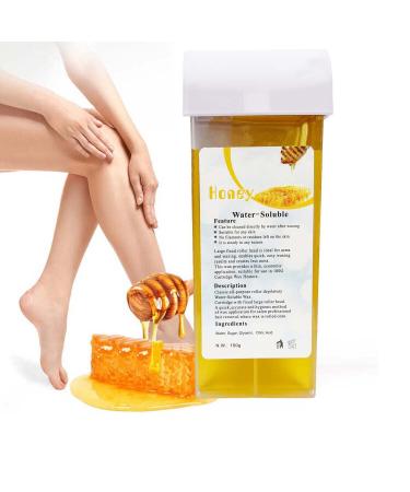 2 Honey Wax Cartridges & 100 Paper Strips | Gentle Hair Removal & Depilation | Soft Warm Wax Rollers - 100 ml - Buy Online on GoSupps.com