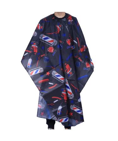 Uonlytech Mens Shampoo Makeup Cape Hair Cutting Cape Salon Barber Cape Hair Stylist Cape Elastic Neck Band Printed Hair Cape for Men Women Hair Cutting Accessories Women Shawl Mens Robe