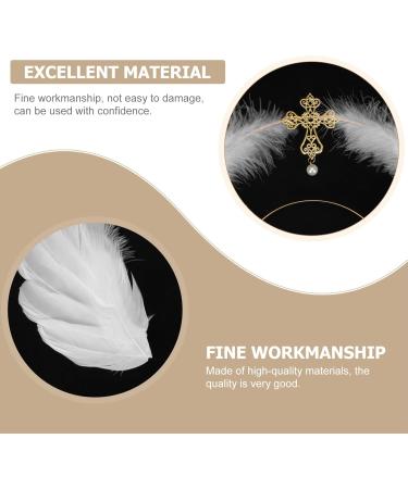 Wedding Headband White Angel Wing Headbands Dress up Fancy Cosplay Party Costume Headpiece for Women Bridal Wedding Christmas Hair Accessory Virgin Headpiece - Buy Online on GoSupps.com