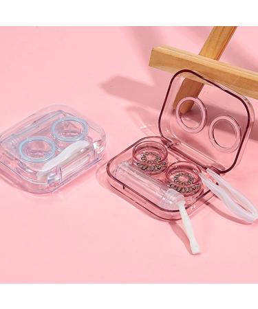 Clyhon 2PCS Contact Lens Case Set with Tweezers & Suction Cup - Transparent Travel Container for Outdoor Activities - Buy Online on GoSupps.com