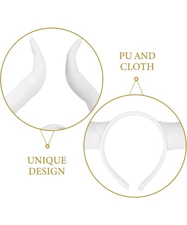 Ciieeo Devil Horns Headband Black: Cosplay Horn Hair Hoop Demon Headpiece Devil headband for Halloween Party Hair Accessory White - Buy Online on GoSupps.com