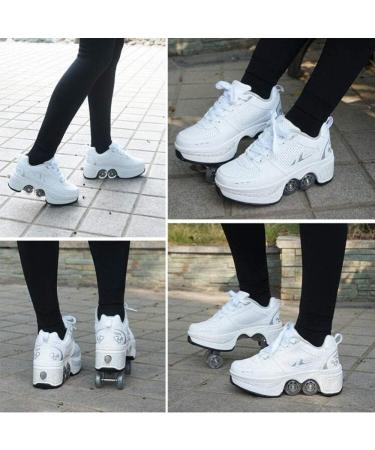 CHSSIH Roller Skates for Women Shoes with Wheels for Girls Kick Rollers Shoes Retractable for Boys  Adult Parkour Quad Roller Shoes Inline Skates Children'sOutdoor Skates A 4 - Buy Online on GoSupps.com