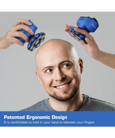 Buy Glatens 8D Electric Shaver for Men - Bald Head Razor Wet/Dry Use IPX7 Waterproof Type-C Fast Charging 180min Runtime - Buy Online on GoSupps.com
