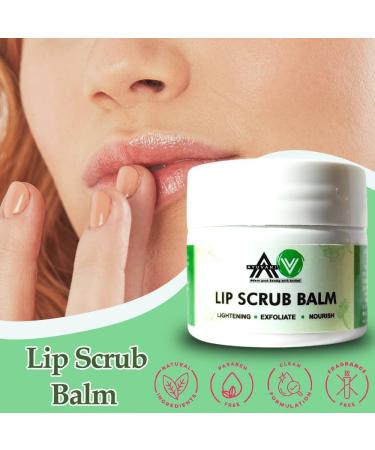 Shea Butter Lip Scrub Balm with Vitamin E & Castor Oil | Dry Lips Care Stain Removal for Men & Women - 20g - Buy Online on GoSupps.com