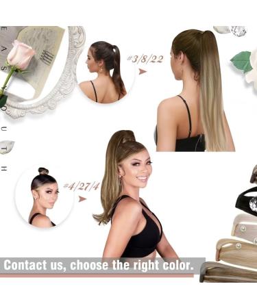 Easyouth Wrap Around Ponytail Hair Extensions Brown Balayage Ponytail Human Hair Ombre Brown to Blonde Ponytail Extensions Real Hair 12 Inch 70g 30 cm/12" 4-Pony #4/27/4 - Buy Online on GoSupps.com