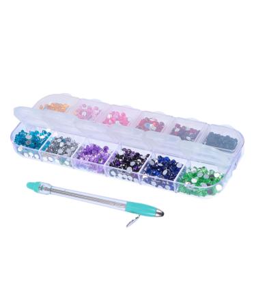 Healeved 1 Set Manual Drilling Pen Nail Diamonds Rhinestones Nail Dotting Pen Nail Rhinestone Diy Rhinestone Painting Pen Nail Art Pen Diy Handicraft Pens Kit Stylus Drill Pc Manicure Tools