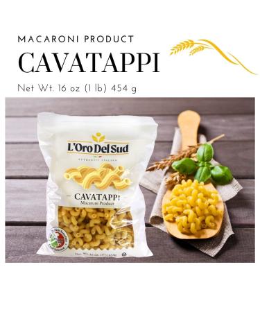 L'Oro del Sud Cavatappi Pasta (10x16 Oz) - Premium Quality Italian Pasta, Non GMO, Vegan, Kosher Certified - Buy Online on GoSupps.com