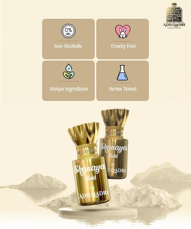 AdilQa.dri Shan.aya Gold Attar | Arabic Fragrance | Non-Alcoholic Attar Perfume For Men & Women - 12 ML - Buy Online on GoSupps.com