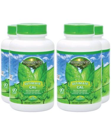 Youngevity Ultimate Cal - Calcium Magnesium Bone Health Supplement with D-3 Zinc Potassium Boron - Highly Absorbable - Immune and Bone & Ligament Support - 120 Capsules (Pack of 4) 120 Count (Pack of 4)