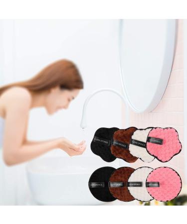 8 Pack Reusable Makeup Remover Pads Facial Cleansing Eraser Face Cleaning Gentle Chemical Free with Laundry Bag 4.7" Diameter - Buy Online on GoSupps.com