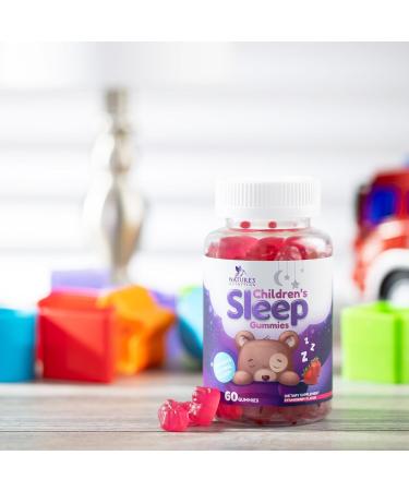 Nature's Nutrition Kids Sleep Gummies 2mg - Children's Sleep Gummy with Melatonin Non-Habit Forming Works with Natural Sleep Cycle Supports Calm & Drug-Free Natural Berry Flavor 60 Gummies - Buy Online on GoSupps.com