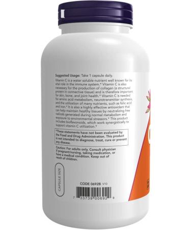 Now Foods C 1000 250 Capsules - 250 Count Pack - Immune Support - Vitamin C Supplement - Buy Online on GoSupps.com