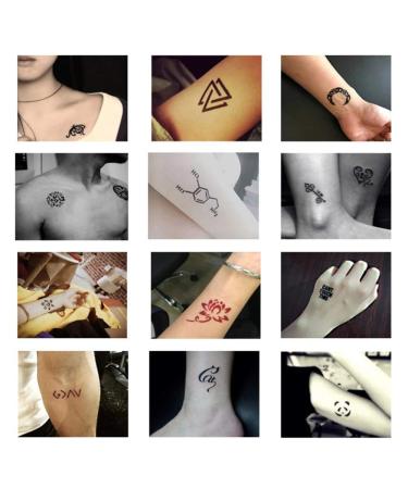 Kevinart Temporary Tattoo Kit - Fake Tattoos - Semi Permanent Inks - Freehand Body Art with Stencils for Women Men Kids - 4 Bottles - Buy Online on GoSupps.com