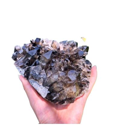 Gift Natural Crystal Aura Smoked Quartz Cluster Folk Rough Natural Crystal Stone Stone Mineral Specimen (Size : 200-250g)