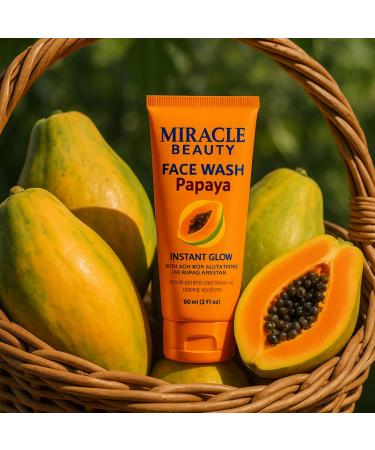 MACARIA Miracle Beauty Papaya Daily Routine Dirt Pollution & Oil Control Face Wash & Cleanser For Glowing Skin By Bangkok Technology