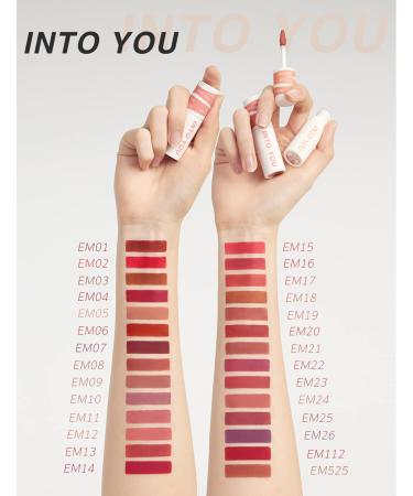 INTO YOU Matte Lipstick Lip Mud - Waterproof, Long Lasting, Smudge Proof Lip Stains for Lip and Cheek - Non-Stick, Non-Fade Lip Gloss - Multi-Purpose Makeup (EM13) - Buy Online on GoSupps.com