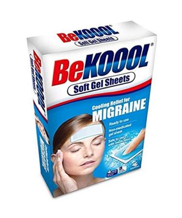 Be Koool Cooling Relief For Migraine Soft Gel Sheets 4 Each (Pack of 9)