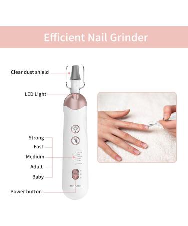 Nail Drill Cordless Electric Manicure Pedicure Set LED Electric Nail Files Portable Toenail File with 8 Attachments 20 Sanding Bands for Nail Buffer Grinder Sander Trimmer Cuticles Hard Skin - Buy Online on GoSupps.com