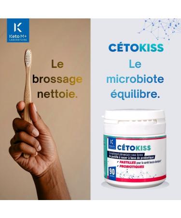 CETOKISS Probiotique Bucco-Dentaire Menthe | 1 Milliard UFC HOWARU | Haleine Fra che & Gencives Saines | Sans Sucre | 90 Pastilles - Cure 3 Mois | quilibre de la Flore et du Microbiote Buccal - Buy Online on GoSupps.com