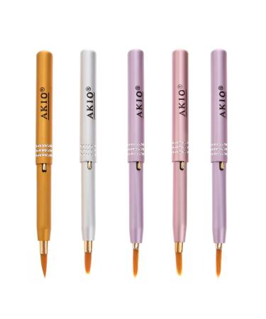 5pcs Mini Retractable Portable Lip Brush