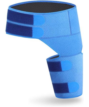 Hip Support Adjustable Neoprene Groin Compression Wrap Hip Brace Groin Strain Support with Non Slip Lining and Elastic Strap Thigh Hamstring Recovery for Quadricep Pulled Muscles Flexor Strain - Buy Online on GoSupps.com