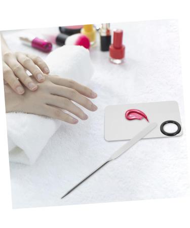 1 Ensemble Palette de M lange Acier Inoxydable Spatule pour Fond Art Ongles Pratique pour Salons de Beaut et Diy 17.5X7.5CM - Buy Online on GoSupps.com