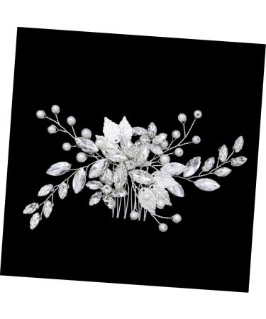 Housoutil Hair Accessories Wedding Flower Hair Comb Bride Headpieces for Wedding Crystal Headpiece Clip Wedding Hair Comb Insert Comb Tiara Elegant Headdress Hairpin Grace Women's - Buy Online on GoSupps.com