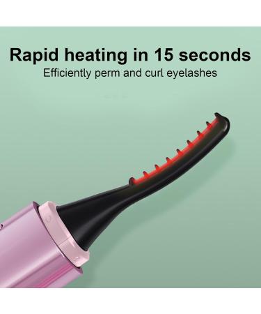 Eyelash Heat Curler - Naturally Curling Eye Lashes Wand with Type-C Charging Cable and Brush Lashes Heating Wand Long-Lasting 380mAh Battery for Women Pink - Buy Online on GoSupps.com