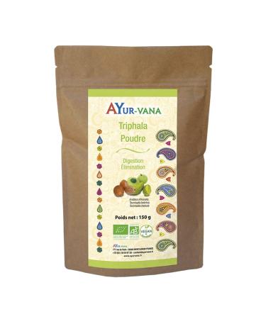 Triphala 150 g of organic powder - Intestinal Transit - AYur-vana