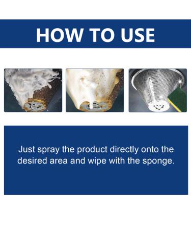 Convergew All Purpose Cleaner 100ml/3.38fl.oz Convergew Cleaner Convergew Bubble Cleaner with Sponge All-Purpose Rinse-Free Foam Cleaning Spray for Kitchen Utensils (3pcs) - Buy Online on GoSupps.com