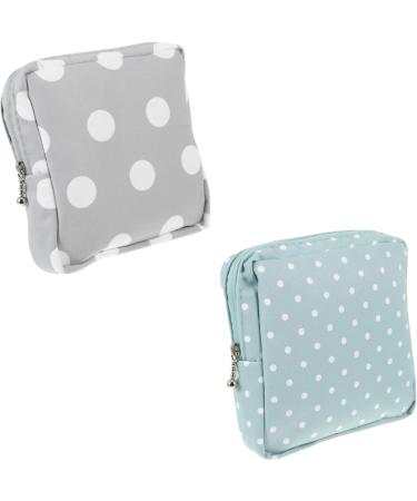 2Pcs Menstrual Pad Pouch Set - Portable Sanitary Napkin & Menstrual Cup Organizer for Girls and Women - Buy Online on GoSupps.com