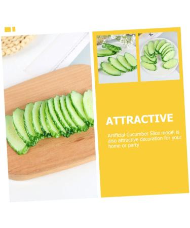 TOYANDONA 10pcs Simulation Cucumber Slice Simulation Green Cucumber Decorative Foam Fruit Realistic Fruit Fake Cheese Fake Cucumber Fake Pineapple Child Fake Vegetables Vegetable Slices Pvc - Buy Online on GoSupps.com