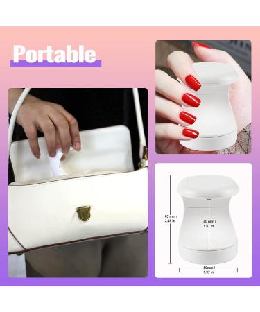 UV Nail Lamp ANGNYA 9W Mini Nail Dryer Portable UV Lamps for Gel Nails USB Gel Lamp 60S Quick Drying Nail Lamp for Gel Polish (White) 1.white - Buy Online on GoSupps.com
