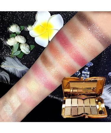Glitter Eyeshadow Palette - 10 Shimmer Colors, Long Lasting & Waterproof - Professional Nude Makeup Set for Women - Buy Online on GoSupps.com