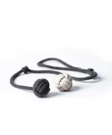 Lucybalu throwing toys for cats |Catal balls as a natural interactive cat toy |Throw cat ball |Play balls for cotton cats |Cats toys |2 Set white/anthracite - Buy Online on GoSupps.com