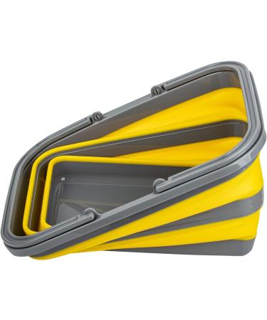 Tiawudi Collapsible Sink - 2 Pack (Grey/Orange, Grey/Yellow) | 3.17 Gal/12L Wash Basin for Dishes, Camping, Hiking & Home - Buy Online on GoSupps.com