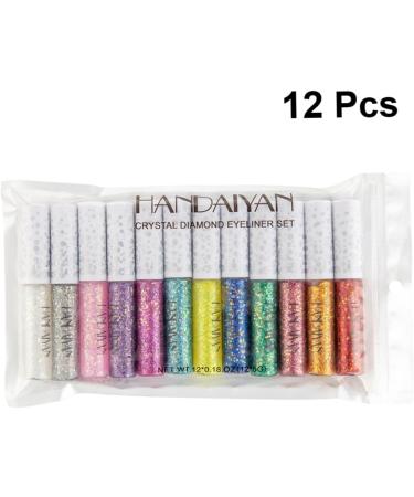 Beatifufu 12pcs Shinny Eyeliner Eye Shadow Liquid Eyeliner Eyeshadow Glitter Eyeliner - Buy Online on GoSupps.com