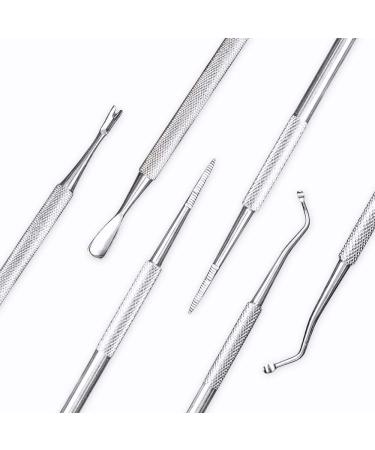 Ingrown Toenail Tool Kit - Stainless Steel 3 Pack Pedicure Set | Double Sided Nail File, Lifter, Pusher | Professional Ingrown Nail Cleaner Tools - Buy Online on GoSupps.com