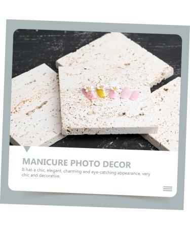 Housoutil 1pc Nail Pad Nail Embellishments Manicure Rack Makeup Manicure Photo Decor Nail Polish Stand Nail Resin Nail Art Display Board Nail Art Color Nail Display Tool Stone Rock - Buy Online on GoSupps.com