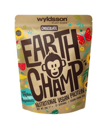 Vegan Protein Powders (2kg) - 56 Servings - EarthChamp by Wyldsson - Plant Based Chocolate Protein Powder Shake - Dairy Free - Lactose Free (Choc) Chocolate 2 kg (Pack of 1)