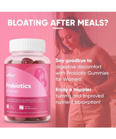 CareHaven Probiotics for Women Gummies - Multiple Probiotics & Red Elm - Supports Gut Flora Feminine Health & Immune Function - 60 Active Daily Gummies (2PCS) - Buy Online on GoSupps.com