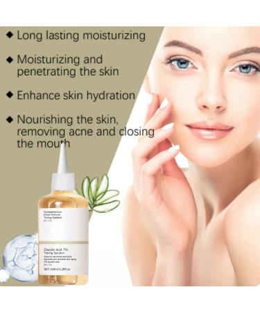 100ml Glycolic Acid 7% Toning Solution Glycolic Acid Toner Glycolic Acid Toning Resurfacing Solution Glycolic Acid Serum Hyaluronic Acid Serum for Face Glycolic Acid Cream Moisturize & Strengthen Skin - Buy Online on GoSupps.com