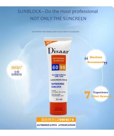 DISAAR Refreshing Sunscreen SPF 60-90 - Very High UVB + UVA Protection 80ml | Shop Internationally - Buy Online on GoSupps.com
