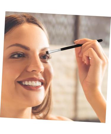 Baluue 24 Pcs Flat Eyebrow Brush Eye Liner Brush Eye Cosmetics Brush Makeup Brush Artificial Fiber Black - Buy Online on GoSupps.com