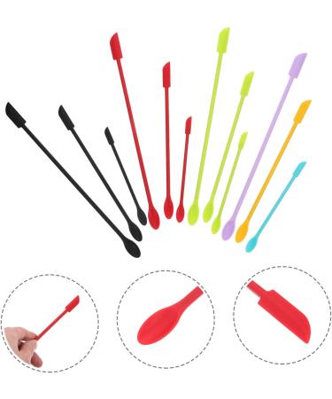 Hapinary 12-Set Silicone Spatula and Jam Scraper for Cosmetic Bottles | Long Handle Kitchen Supply | Ideal for Home Use - Buy Online on GoSupps.com