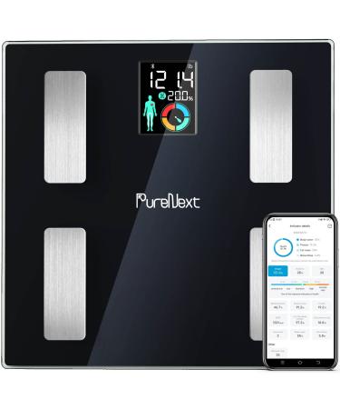 Smart Body Fat Scale with Large Display, Digital Bathroom Weighing Scales for Body Weight and Fat, Bluetooth BMI Electronic Body Analyzer with Upgrade Accuracy, 400lb